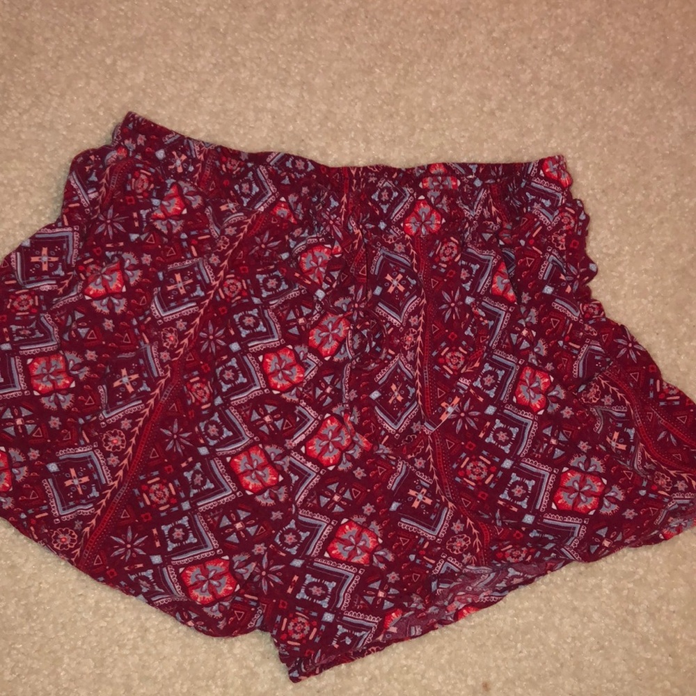 Print drawstring shorts